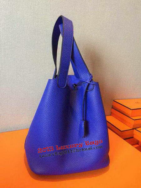 Hermes Picotin Lock 22cm Bags Litchi Leather HPT22 Blue Hermes Picotin Lock 22cm Bags Litchi Leather HPT22 Blue