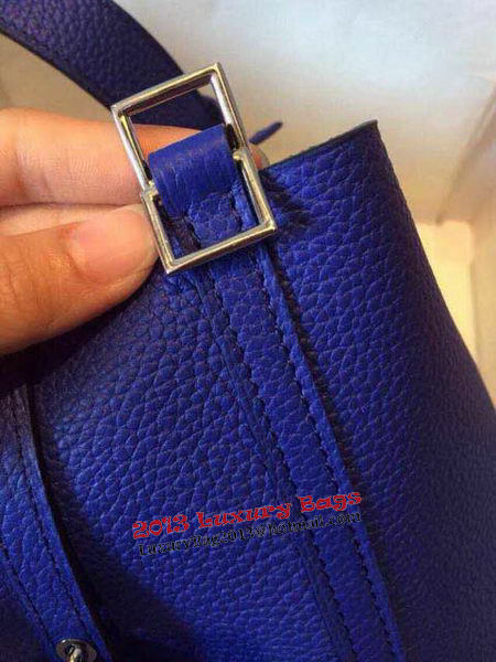 Hermes Picotin Lock 22cm Bags Litchi Leather HPT22 Blue Hermes Picotin Lock 22cm Bags Litchi Leather HPT22 Blue