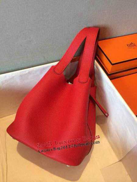 Hermes Picotin Lock 22cm Bags Litchi Leather HPT22 Red Hermes Picotin Lock 22cm Bags Litchi Leather HPT22 Red