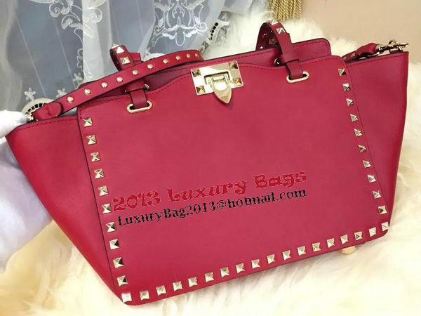 Valentino Garavani Rockstud Medium Tote Bag VO0812T Red