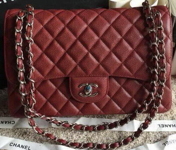 Chanel Classic Flap Bags Original Caviar Leather A1113 Burgundy Chanel Classic Flap Bags Original Caviar Leather A1113 Burgundy
