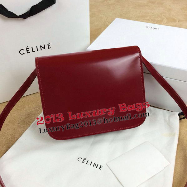 Celine Classic Box Small Flap Bag Smooth Leather C11042 Dark Red Celine Classic Box Small Flap Bag Smooth Leather C11042 Dark Red
