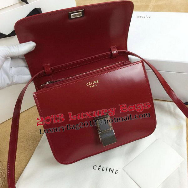 Celine Classic Box Small Flap Bag Smooth Leather C11042 Dark Red Celine Classic Box Small Flap Bag Smooth Leather C11042 Dark Red