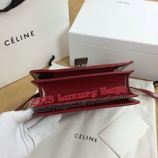 Celine Classic Box Small Flap Bag Smooth Leather C11042 Dark Red Celine Classic Box Small Flap Bag Smooth Leather C11042 Dark Red