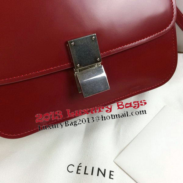 Celine Classic Box Small Flap Bag Smooth Leather C11042 Dark Red Celine Classic Box Small Flap Bag Smooth Leather C11042 Dark Red