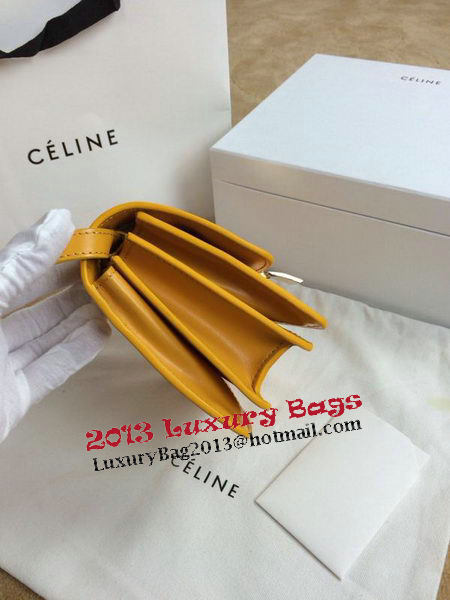 Celine Classic Box mini Flap Bag Smooth Leather C11041T Yellow Celine Classic Box mini Flap Bag Smooth Leather C11041T Yellow
