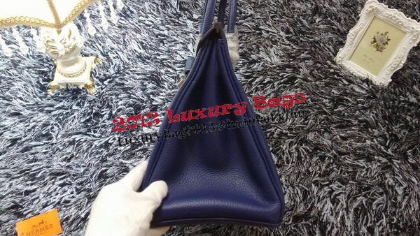 Hermes Birkin 35CM Tote Bag Litchi Leather HB35GL Royal