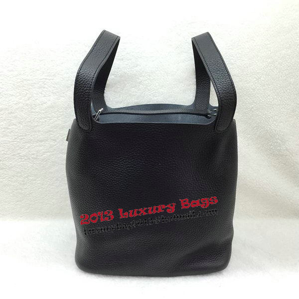 Hermes Picotin Lock 22cm Bags Litchi Leather HPL1048 Black Hermes Picotin Lock 22cm Bags Litchi Leather HPL1048 Black