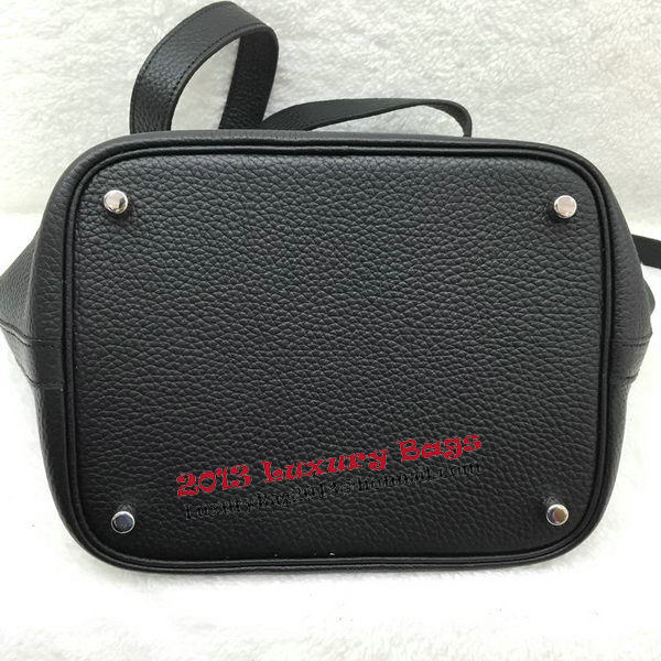 Hermes Picotin Lock 22cm Bags Litchi Leather HPL1048 Black Hermes Picotin Lock 22cm Bags Litchi Leather HPL1048 Black