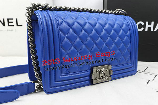 Boy Chanel Flap Bags Original Sheepskin Leather A67025 Blue Boy Chanel Flap Bags Original Sheepskin Leather A67025 Blue
