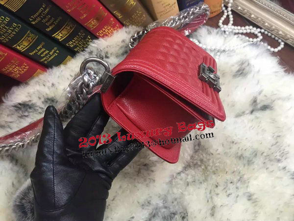 Boy Chanel Flap Shoulder Bag Cannage Pattern A67085 Red Boy Chanel Flap Shoulder Bag Cannage Pattern A67085 Red