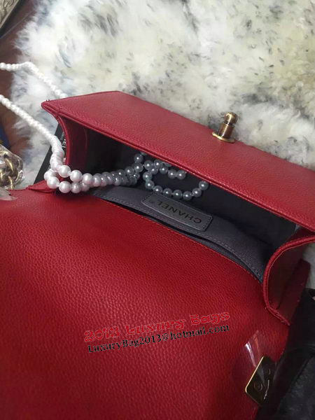 Boy Chanel Flap Shoulder Bag Cannage Pattern A67085 Red Boy Chanel Flap Shoulder Bag Cannage Pattern A67085 Red