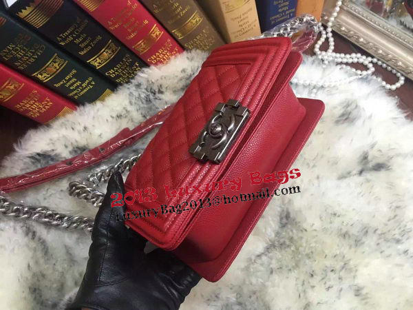 Boy Chanel Flap Shoulder Bag Cannage Pattern A67085 Red Boy Chanel Flap Shoulder Bag Cannage Pattern A67085 Red