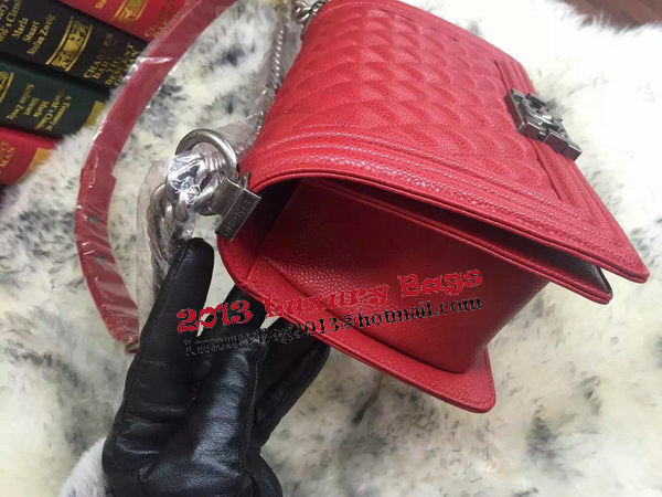 Boy Chanel Flap Shoulder Bag Cannage Pattern A67086 Red Boy Chanel Flap Shoulder Bag Cannage Pattern A67086 Red