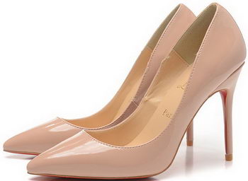 Christian Louboutin 100mm Pump Patent Leather CL1493 Apricot