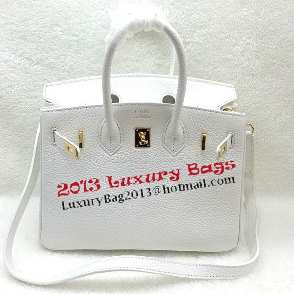 Hermes Birkin 25CM Tote Bag Original Leather H25T White