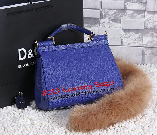 Dolce & Gabbana SICILY Calfskin Tote Bag BB4136 Royal Dolce & Gabbana SICILY Calfskin Tote Bag BB4136 Royal
