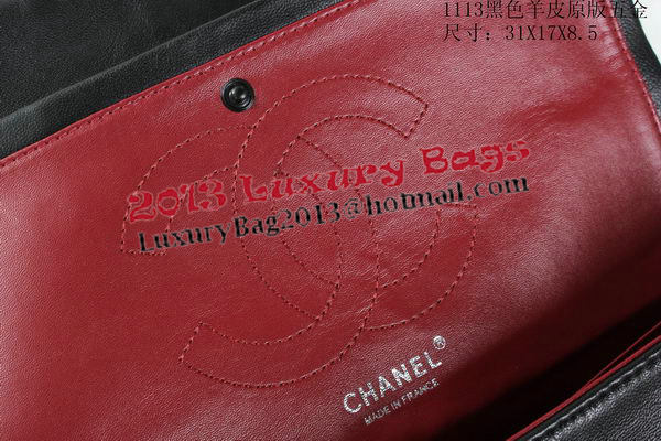 Chanel Classic Flap Bag Lambskin Chevron Quilting A01113 Black Chanel Classic Flap Bag Lambskin Chevron Quilting A01113 Black