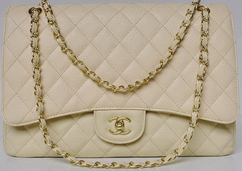 Chanel Maxi Quilted Classic Flap Bag Apricot Cannage Patterns A58601 Gold Chanel Maxi Quilted Classic Flap Bag Apricot Cannage Patterns A58601 Gold