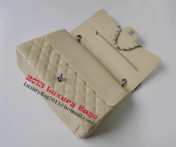 Chanel Maxi Quilted Classic Flap Bag Apricot Cannage Patterns A58601 Silver Chanel Maxi Quilted Classic Flap Bag Apricot Cannage Patterns A58601 Silver