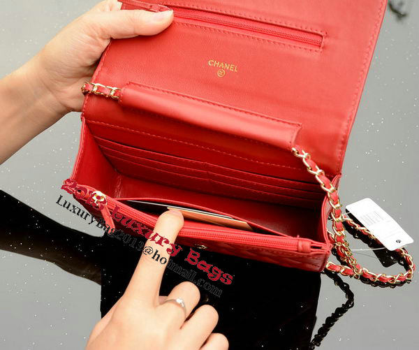 Chanel mini Flap Bag Red Sheepskin Leather A33814 Gold Chanel mini Flap Bag Red Sheepskin Leather A33814 Gold