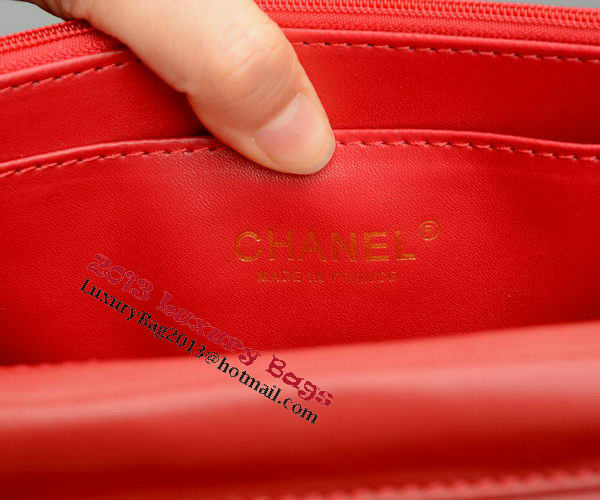 Chanel mini Flap Bag Red Sheepskin Leather A33814 Gold Chanel mini Flap Bag Red Sheepskin Leather A33814 Gold