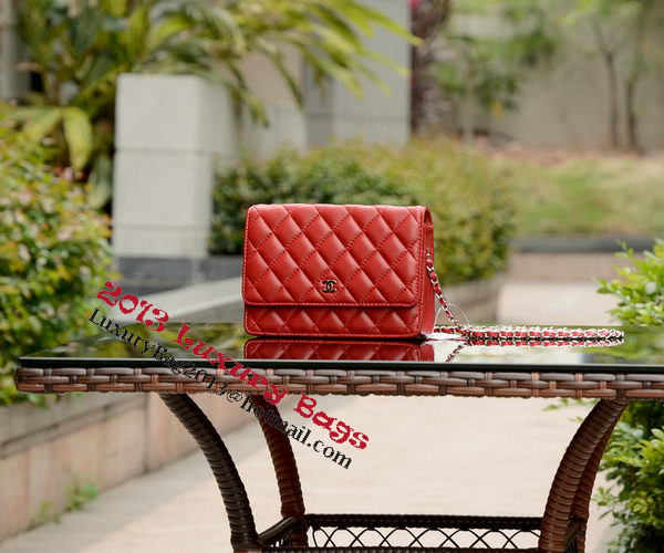 Chanel mini Flap Bag Red Sheepskin Leather A33814 Silver Chanel mini Flap Bag Red Sheepskin Leather A33814 Silver