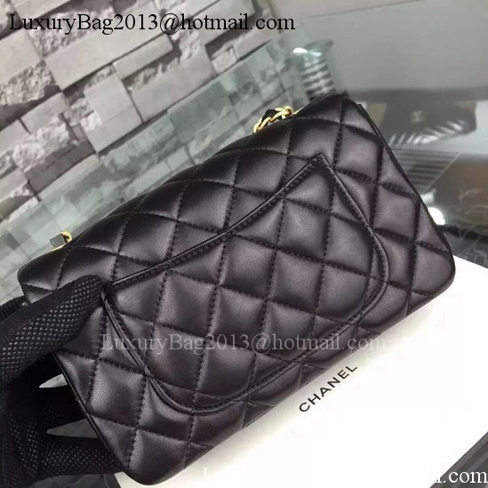 Chanel Classic mini Flap Bag Black Sheepskin Leather A67350 Gold Chanel Classic mini Flap Bag Black Sheepskin Leather A67350 Gold