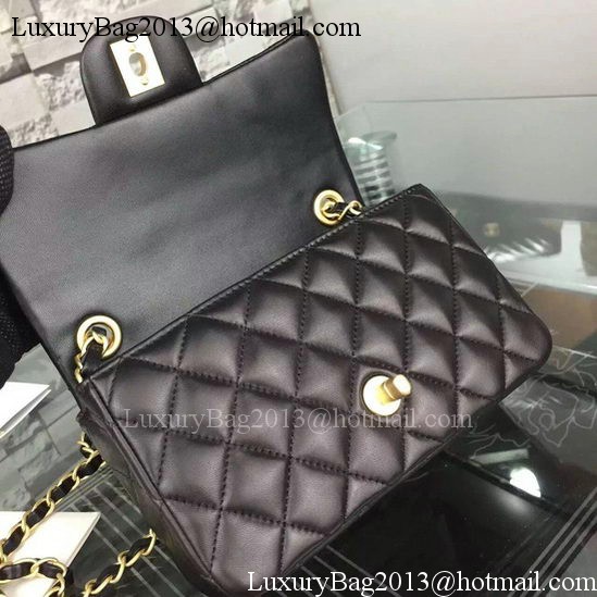 Chanel Classic mini Flap Bag Black Sheepskin Leather A67350 Gold Chanel Classic mini Flap Bag Black Sheepskin Leather A67350 Gold