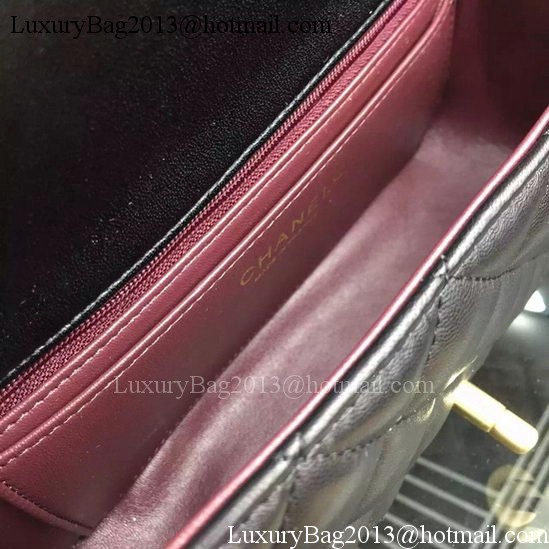 Chanel Classic mini Flap Bag Black Sheepskin Leather A67350 Gold Chanel Classic mini Flap Bag Black Sheepskin Leather A67350 Gold