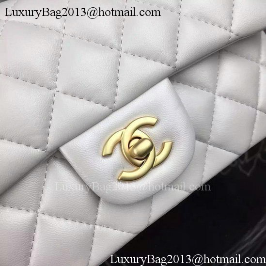 Chanel Classic mini Flap Bag White Sheepskin Leather A67350 Gold Chanel Classic mini Flap Bag White Sheepskin Leather A67350 Gold