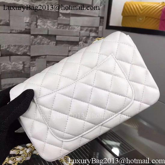Chanel Classic mini Flap Bag White Sheepskin Leather A67350 Gold Chanel Classic mini Flap Bag White Sheepskin Leather A67350 Gold