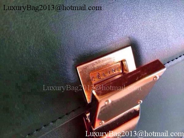 Celine Classic Box Flap Bag Calfskin Leather C2263 Green Celine Classic Box Flap Bag Calfskin Leather C2263 Green