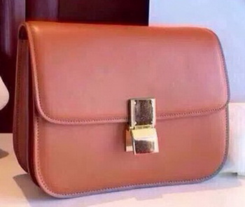 Celine Classic Box Flap Bag Calfskin Leather C2263 Wheat