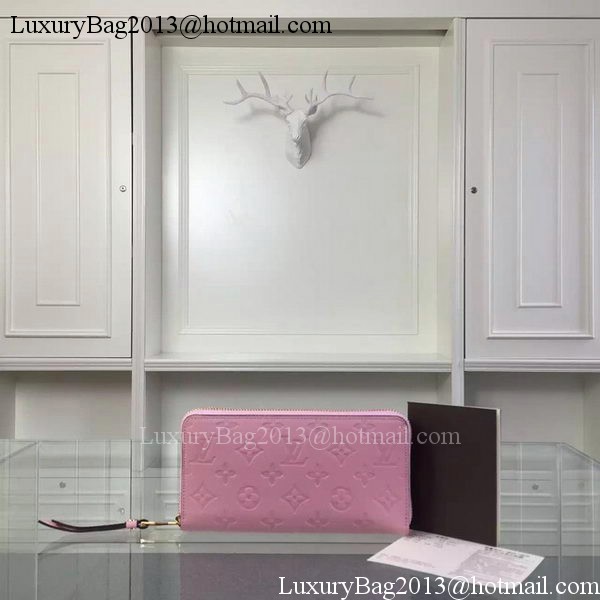 Louis Vuitton Monogram Empreinte Zippy Wallet M61035 Pink Louis Vuitton Monogram Empreinte Zippy Wallet M61035 Pink
