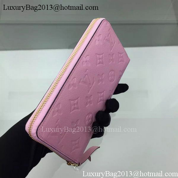 Louis Vuitton Monogram Empreinte Zippy Wallet M61035 Pink Louis Vuitton Monogram Empreinte Zippy Wallet M61035 Pink