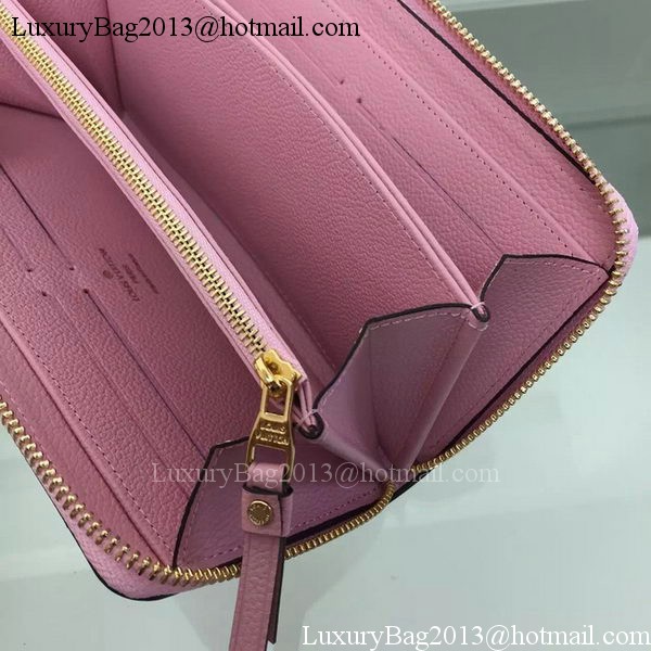Louis Vuitton Monogram Empreinte Zippy Wallet M61035 Pink Louis Vuitton Monogram Empreinte Zippy Wallet M61035 Pink