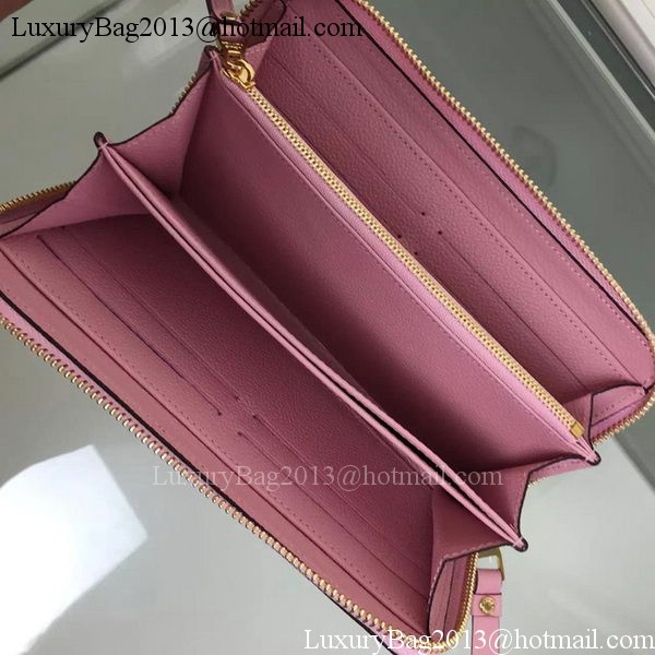 Louis Vuitton Monogram Empreinte Zippy Wallet M61035 Pink Louis Vuitton Monogram Empreinte Zippy Wallet M61035 Pink