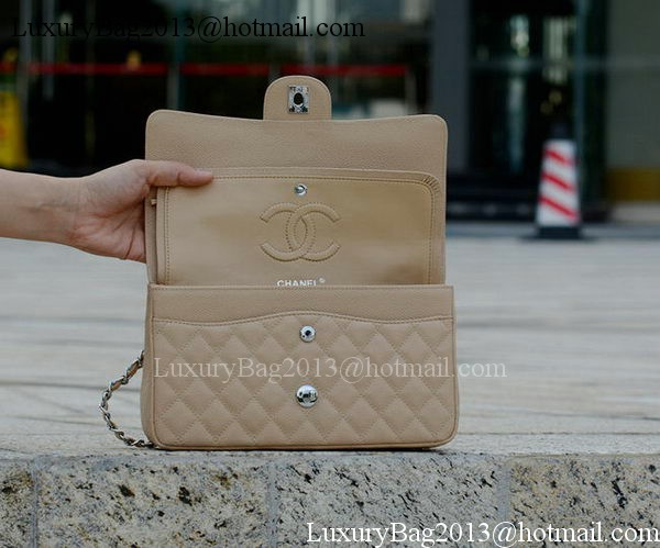 Chanel 2.55 Series Flap Bag Apricot Cannage Pattern A1112 Silver Chanel 2.55 Series Flap Bag Apricot Cannage Pattern A1112 Silver