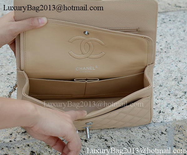 Chanel 2.55 Series Flap Bag Apricot Cannage Pattern A1112 Silver Chanel 2.55 Series Flap Bag Apricot Cannage Pattern A1112 Silver