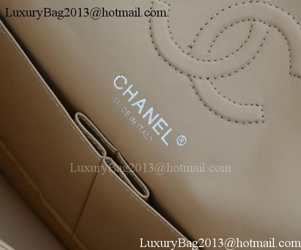 Chanel 2.55 Series Flap Bag Apricot Cannage Pattern A1112 Silver Chanel 2.55 Series Flap Bag Apricot Cannage Pattern A1112 Silver