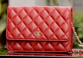 Chanel mini Flap Bags Red Sheepskin Leather A33814 Gold Chanel mini Flap Bags Red Sheepskin Leather A33814 Gold