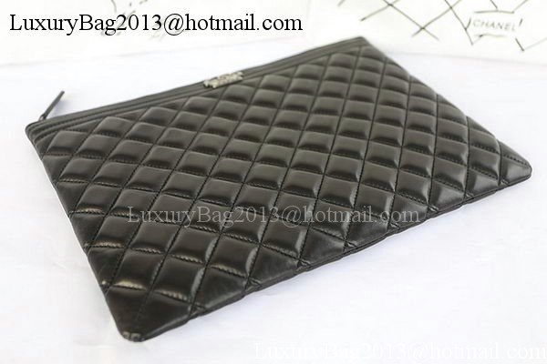 Boy Chanel Sheepskin Leather Clutch A80571 Black Boy Chanel Sheepskin Leather Clutch A80571 Black