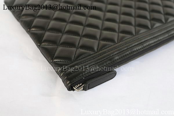 Boy Chanel Sheepskin Leather Clutch A80571 Black Boy Chanel Sheepskin Leather Clutch A80571 Black