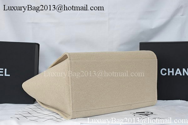 Chanel Large Canvas Tote Shopping Bag A67002 Apricot Chanel Large Canvas Tote Shopping Bag A67002 Apricot