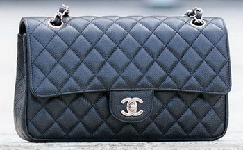 Chanel 2.55 Series Flap Bag Black Cannage Pattern A1112 Silver Chanel 2.55 Series Flap Bag Black Cannage Pattern A1112 Silver