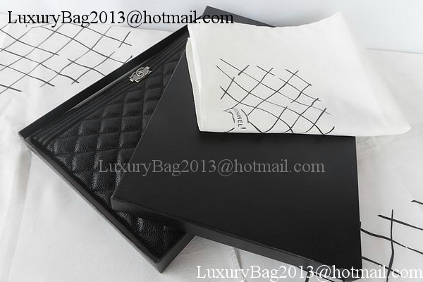 Boy Chanel Cannage Pattern Clutch A69254 Black Boy Chanel Cannage Pattern Clutch A69254 Black