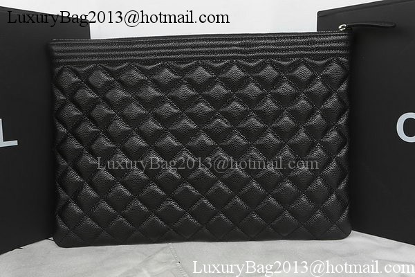 Boy Chanel Cannage Pattern Clutch A69254 Black Boy Chanel Cannage Pattern Clutch A69254 Black