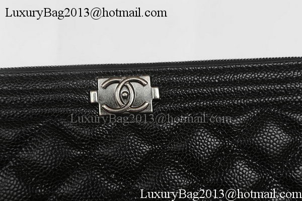 Boy Chanel Cannage Pattern Clutch A69254 Black