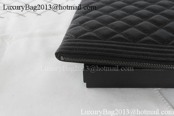 Boy Chanel Cannage Pattern Clutch A69254 Black Boy Chanel Cannage Pattern Clutch A69254 Black
